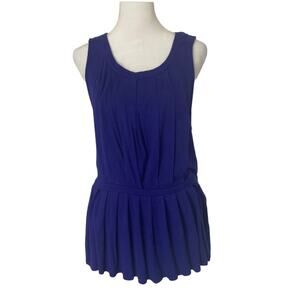 Anthropologie Deletta Corbara Sleeveless Pleated Peplum Top XS NWT